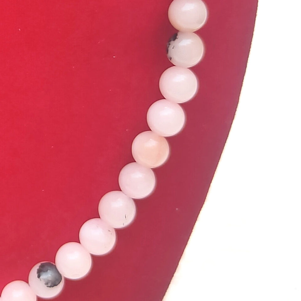 Natural Rose Quartz Beads Necklace Mala, Baby Pink Color - Rajendra's Gems  World | Gemstone Dealer in New Delhi