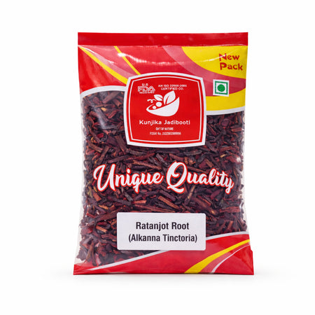 Kunjika Jadibooti Ratanjot Root - Alkanna Tinctoria -Alkanet Root 100 Gram (RAW)