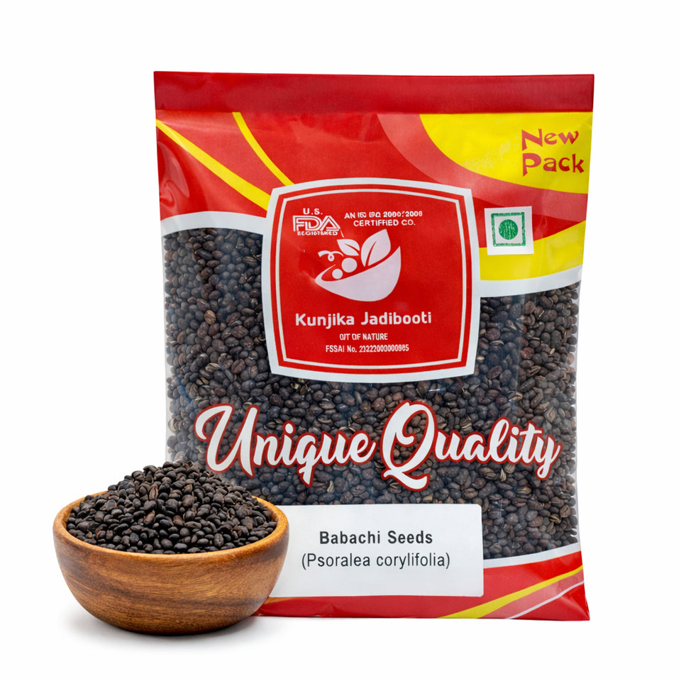 Kunjika Jadibooti Babchi Seed |Babachi Seed | Psoralea corylifolia Seed |Bakuchi Seed 100 Gram
