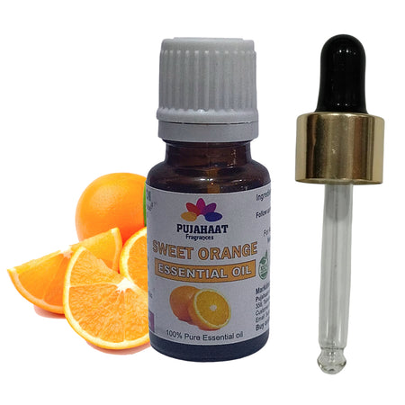 Pujahaat Sweet Orange Essential Oil Undiluted Pure And Natural Therapeutic Grade For Skin Care, Relief From Stress | Anxiety, Aromatherapy - Vegan & Cruelty free - 15 ml