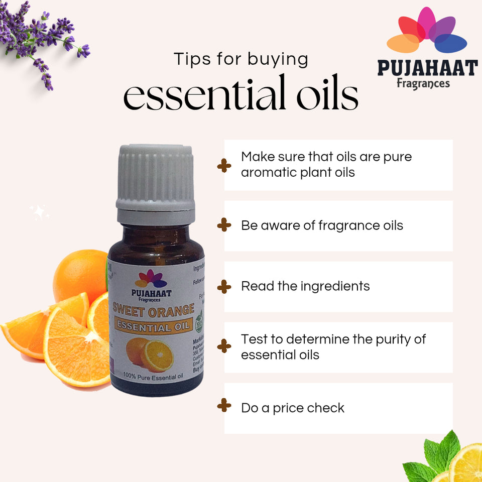 Pujahaat Sweet Orange Essential Oil Undiluted Pure And Natural Therapeutic Grade For Skin Care, Relief From Stress | Anxiety, Aromatherapy - Vegan & Cruelty free - 15 ml