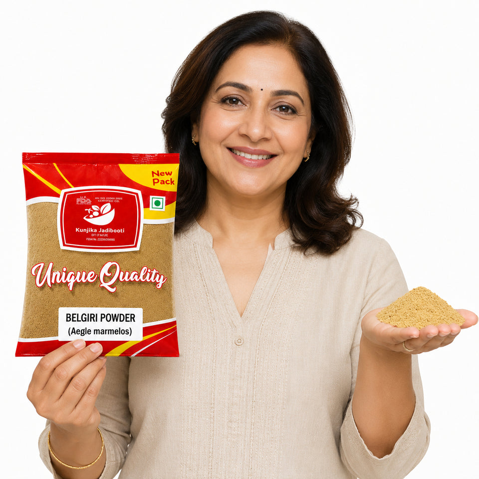 Kunjika Jadibooti Belgiri Powder | Bealgiri - Bael Phal Dry| Aegle Marmelos | Wood Apple 100 gm