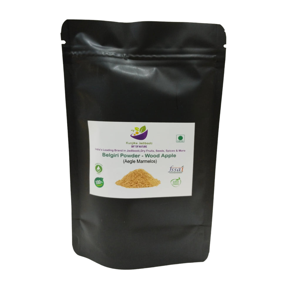 Kunjika Jadibooti Belgiri Powder | Bealgiri - Bael Phal Dry| Aegle Marmelos | Wood Apple 100 gm