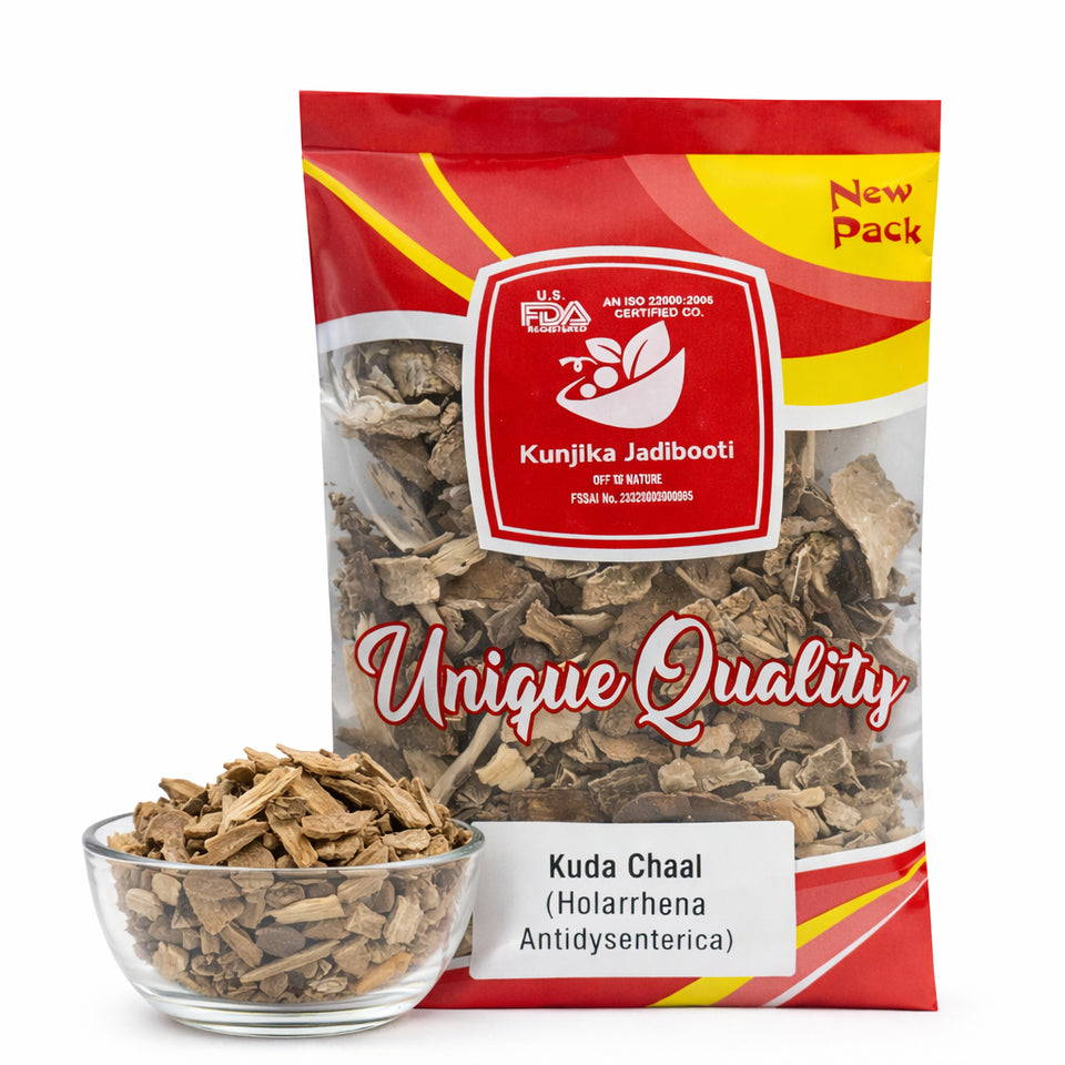 Kunjika Jadibooti Kuda Chhal - Kutaj Chal - Kutaja Chhal - Kuda Ki Chhal - Holarrhena Pubescens Bark 100 gm