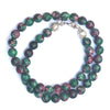 Ruby zoisite Crystal Round Beads Necklace 15 Inches 8 mm Beads Semi precious Mala