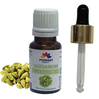 Pujahaat Cardamom Essential Oil | Pure, Therapeutic-Grade Essential Oil for Aromatherapy, Digestive Comfort & Stress Relief | Ideal for Diffusers & Personal Wellness - 15 ml