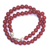 Red Onyx Crystal Round Beads Necklace 15 Inches 6 mm Beads Semi precious Mala