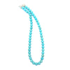 Turquoise Crystal Round Beads Necklace 15 Inches 6 mm Beads Semi precious Mala