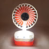 5 Inch Rechargeable Mini Table Fan with LED Light | Portable, Oscillating, Small Size and USB Charging