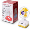 Portable Rechargeable Fan with Reading Lamp - 2-in-1 High-Speed 5-Inch Table Fan for Home, Kitchen, and Small Spaces