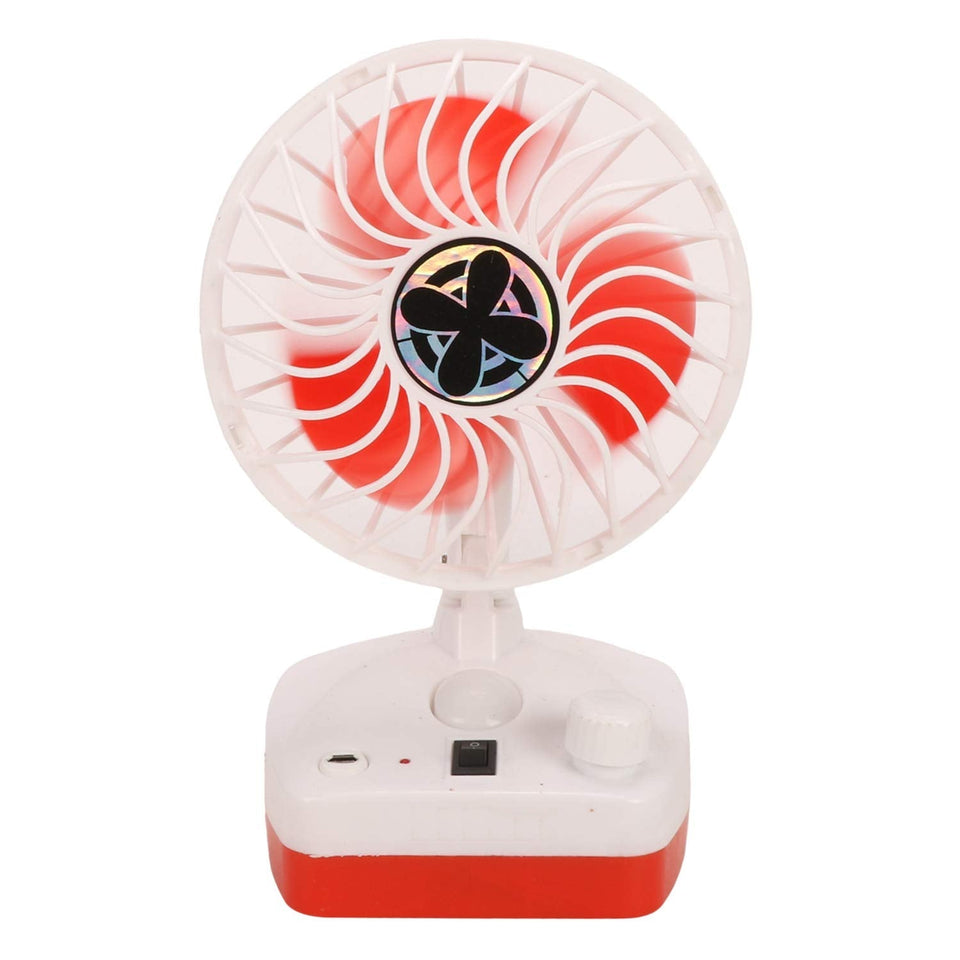 Rechargeable Portable fan with Reading Lamp 2 in 1 table fans for home,table fans kitchen, home small rechargeable high speed 5 Inch