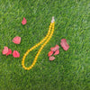Yellow Quartz Crystal Round Beads Necklace 15 Inches 6 mm Beads Semi precious Mala