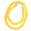 Yellow Quartz Crystal Round Beads Necklace 15 Inches 6 mm Beads Semi precious Mala