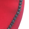Volcanic Lava Round Beads Necklace 15 Inches 6 mm Beads Semi precious Mala