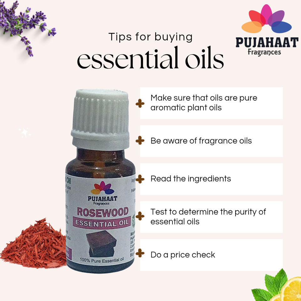Pujahaat Rosewood Essential Oil (Dalbergia sissoo) Pure | Non-Sticky | Non-greasy | Lightweight | Men & Women | All Skin Types | Steam Distilled Therapeutic-Grade - 15 ml