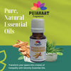 Pujahaat Sandalwood Essential Oil | For Skin Nourishment, Deep Hydration, Diffuser, Bath, Massage, DIY Beauty | Long Lasting Fragrance| 100% Organic, Undiluted, Natural & Sustainable Therapeutic-Grade - 15 ml