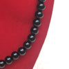 Black Obsidian Crystal Round Beads Necklace 15 Inches 8 mm Beads Semi precious Mala