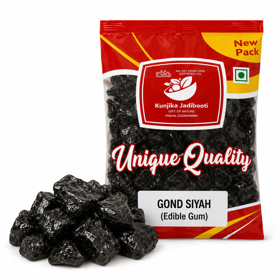 Kunjika Jadibooti Gond Siyah / Kala Gond - Arthritis & Sciatica | For Back pain | Leg pain | Headache | Pain in Bones & Nerves | 100% Pure Natural| Recommended For Joint Pain   100 gm