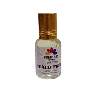 Pujahaat Premium Alcohol-Free Attar | Ittar 6ml, Long-Lasting Travel Size Roll-On, Best Fruity Attar Fragrance Oil - Mixed Fruit