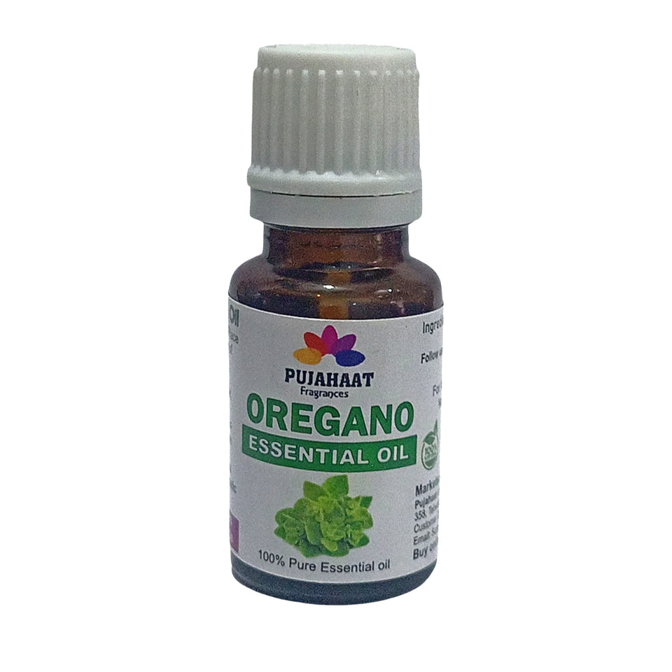 Pujahaat Oregano Essential Oil (Origanum vulgare) Pure | Non-Sticky | Non-greasy | Lightweight | Men & Women | All Skin Types | Steam Distilled Therapeutic-Grade - 15 ml