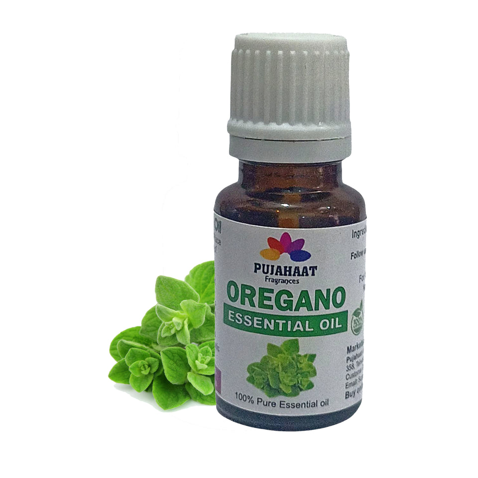 Pujahaat Oregano Essential Oil (Origanum vulgare) Pure | Non-Sticky | Non-greasy | Lightweight | Men & Women | All Skin Types | Steam Distilled Therapeutic-Grade - 15 ml
