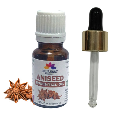 Pujahaat Aniseed Essential Oil (Pimpinella anisum) Pure | Non-Sticky | Plant-Based Skincare & Haircare Solution | Men & Women | All Skin Types | Steam Distilled Therapeutic-Grade - 15 ml