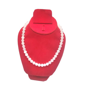 Snow White Quartz Crystal Round Beads Necklace 15 Inches 6 mm Beads Semi precious Mala