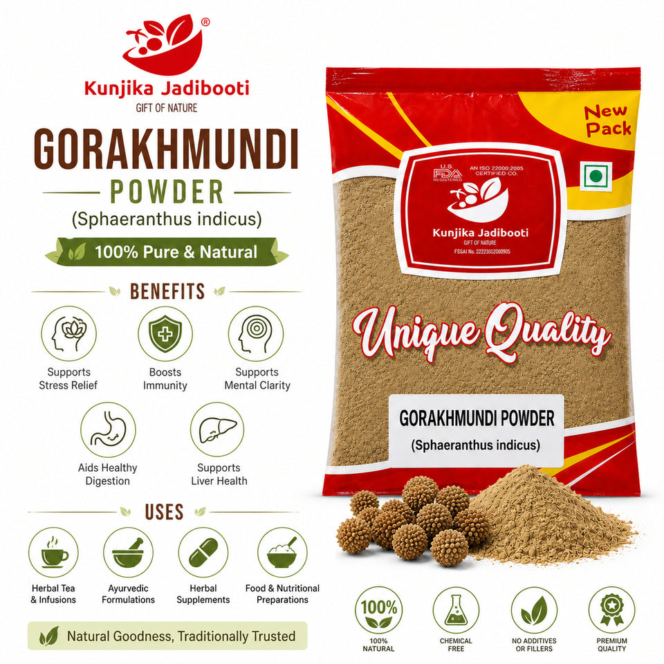Kunjika Jadibooti Gorakmundi Powder / Sphaeranthus Indicus /Gorakhmundi Powder 100 gm