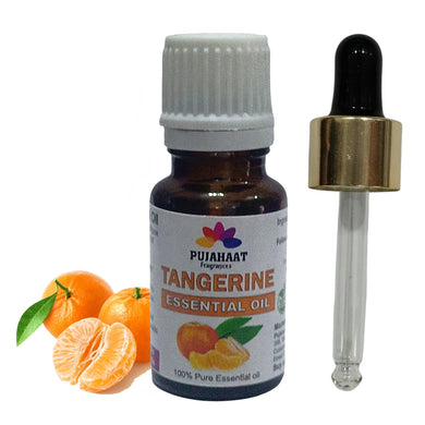 Pujahaat Tangerine Essential Oil (Citrus reticulata) Natural Pure | Non-Sticky | Aromatherapy Essential Oil for Massage, Fragrances & Candle Making | Sweet & Fresh Scent | All Skin Types | Steam Distilled Therapeutic Grade - 15 ml