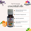 Pujahaat Tangerine Essential Oil (Citrus reticulata) Natural Pure | Non-Sticky | Aromatherapy Essential Oil for Massage, Fragrances & Candle Making | Sweet & Fresh Scent | All Skin Types | Steam Distilled Therapeutic Grade - 15 ml