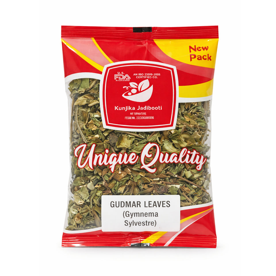 Kunjika Jadibooti Dry Gudmar Leaves - Gurmar Leaf | Merasingi Dried Leaves |Periploca Of The Woods - 100 gm