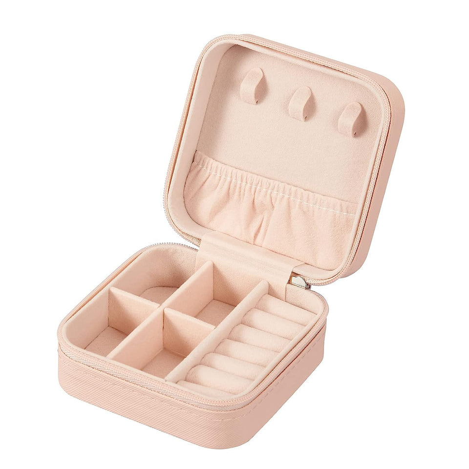 Jewellery Box PU Leather, Travel Portable Jewelry Case For Ring, Pendant, Earring, Necklace, Bracelet Organizer Storage Holder Box