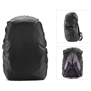 Waterproof Rain Cover for Backpack Bags, Rainproof Dust Proof Protector Elastic Adjustable for Trekking & Laptop, School Bag Cover, Luggage Bag Cover with Pouch Free Size Heavy