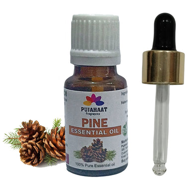 Pujahaat Pine Essential Oil - 100% Pure, Natural & Undiluted Oil for Skin Care & Hair Care | Steam Distilled Therapeutic Grade - 15 ml