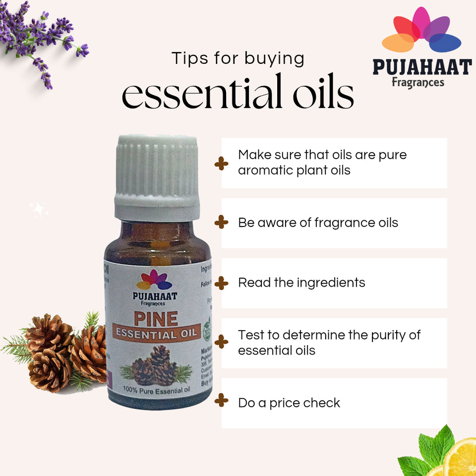 Pujahaat Pine Essential Oil - 100% Pure, Natural & Undiluted Oil for Skin Care & Hair Care | Steam Distilled Therapeutic Grade - 15 ml