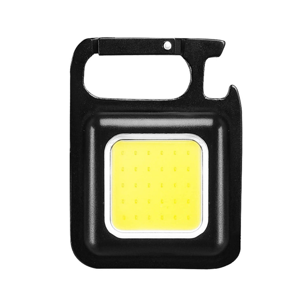 LED Keychain Flashlight, 800 Lumens COB Rechargeable Keychain Mini Torch,4 Light Modes Portable Pocket Light with Folding Bracket Bottle Opener Magnet Base