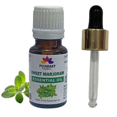 Pujahaat Sweet Marjoram Essential Oil | Origanum Majorana | Marjoram Essential Oil | Marjoram Oil | 100% Pure Natural | Steam Distilled Therapeutic Grade - 15 ml