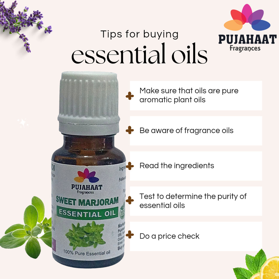 Pujahaat Sweet Marjoram Essential Oil | Origanum Majorana | Marjoram Essential Oil | Marjoram Oil | 100% Pure Natural | Steam Distilled Therapeutic Grade - 15 ml