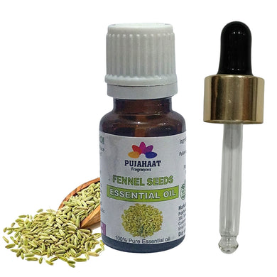 Pujahaat Fennel Seed Essential Oil (Foeniculum vulgare) Pure | Non-Sticky | Non-greasy | Lightweight | 100% Pure Natural | Steam Distilled Therapeutic Grade - 15 ml