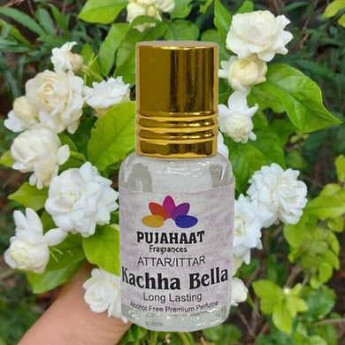 Pujahaat Premium Alcohol-Free Attar | Ittar 6ml, Long-Lasting Travel Size Roll-On, Best Floral Attar Fragrance Oil -Kachha Bela