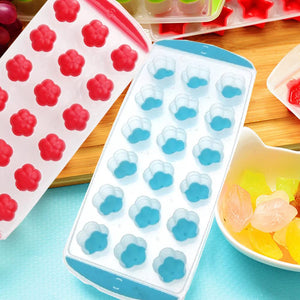 Ice Mould Flower Shape 18 Cavity Mould Pop out Ice Tray Sphere Ice Flower Mould Small Ice Flower Tray Mini Ice Cube Tray