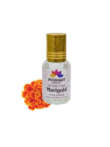 Pujahaat Raksha Bandhan Combo - Marigold (Genda) Attar ( Alcohol-Free) 6ml & 7 Chakra Crystal Beads 8mm Rakhi