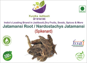 Kunjika Jadibooti Jatamansi Root - Balchad - Jatamasi Jadd - Jatila - Nardostachys Jatamansi - Pure & Natural (100 Grams)