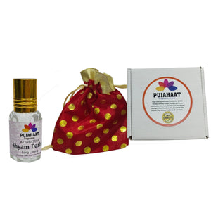 Pujahaat Premium Alcohol-Free Attar | Ittar 6ml, Long-Lasting Travel Size Roll-On, Best Floral Attar Fragrance Oil -Shyam Darbar