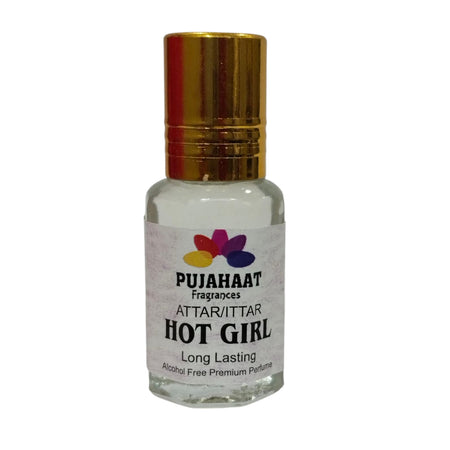 Pujahaat Premium Alcohol Free Attar | Ittar 6ml, Long-Lasting Travel Size Roll-On, Best Inspired Attar Fragrance Oil - Hot Girl