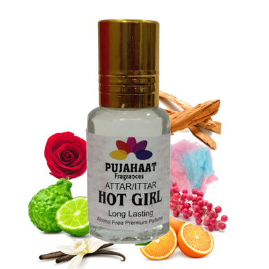 Pujahaat Premium Alcohol Free Attar | Ittar 6ml, Long-Lasting Travel Size Roll-On, Best Inspired Attar Fragrance Oil - Hot Girl