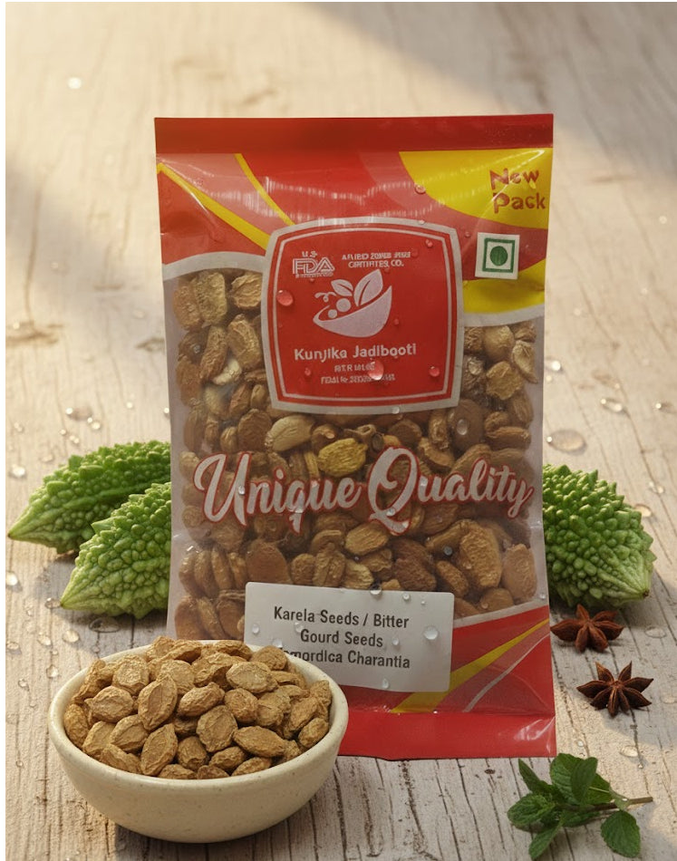 Kunjika Jadibooti Karela Seeds - Momordica Charantia - Bitter Gourd (100 Grams)