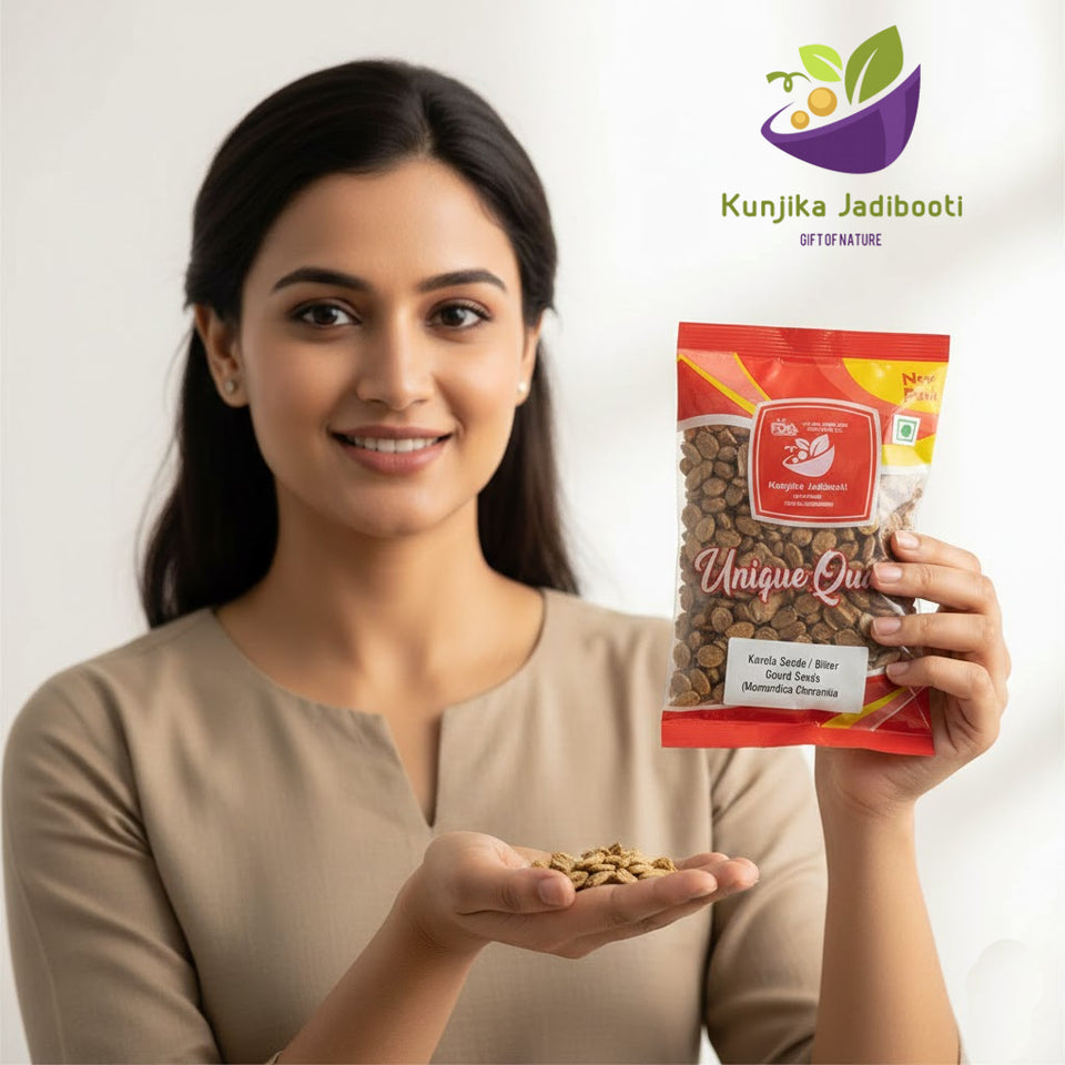 Kunjika Jadibooti Karela Seeds - Momordica Charantia - Bitter Gourd (100 Grams)