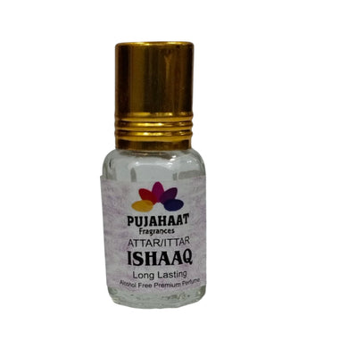 Pujahaat Premium Alcohol Free Attar | Ittar 6ml, Long-Lasting Travel Size Roll-On, Best Inspired Attar Fragrance Oil - ISHAAQ