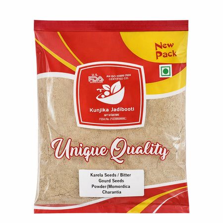 Kunjika Jadibooti Karela Beej Powder for Diabetes Natural Health Supplement for Blood Sugar, Immune System, Liver Health Support & Digestive Wellness Organic Bitter Melon Seeds Powder 100 Gm